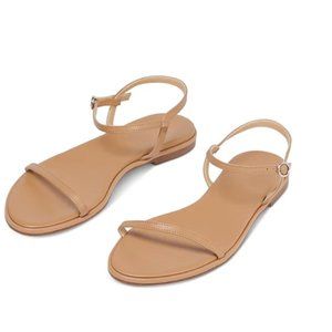 Ayede Nettie Tan Leather Flats Sz 7 or 38